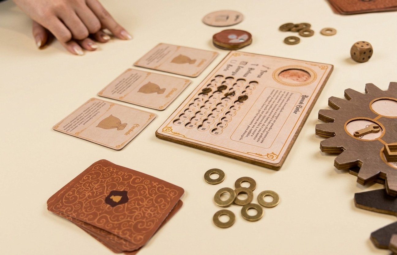 Cartas, ficha e tokens do jogo