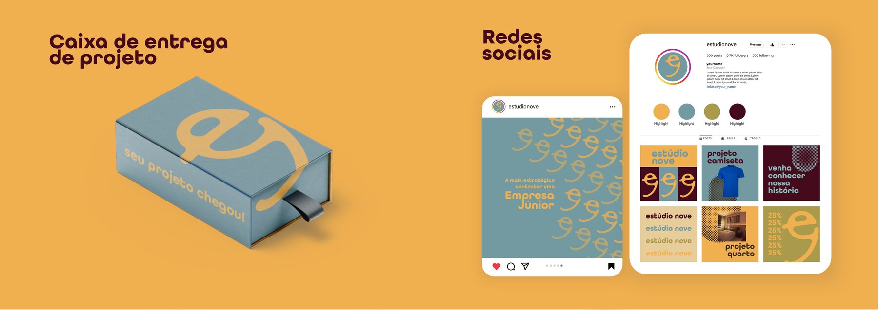 Caixa de entrega e aplicação em redes sociais